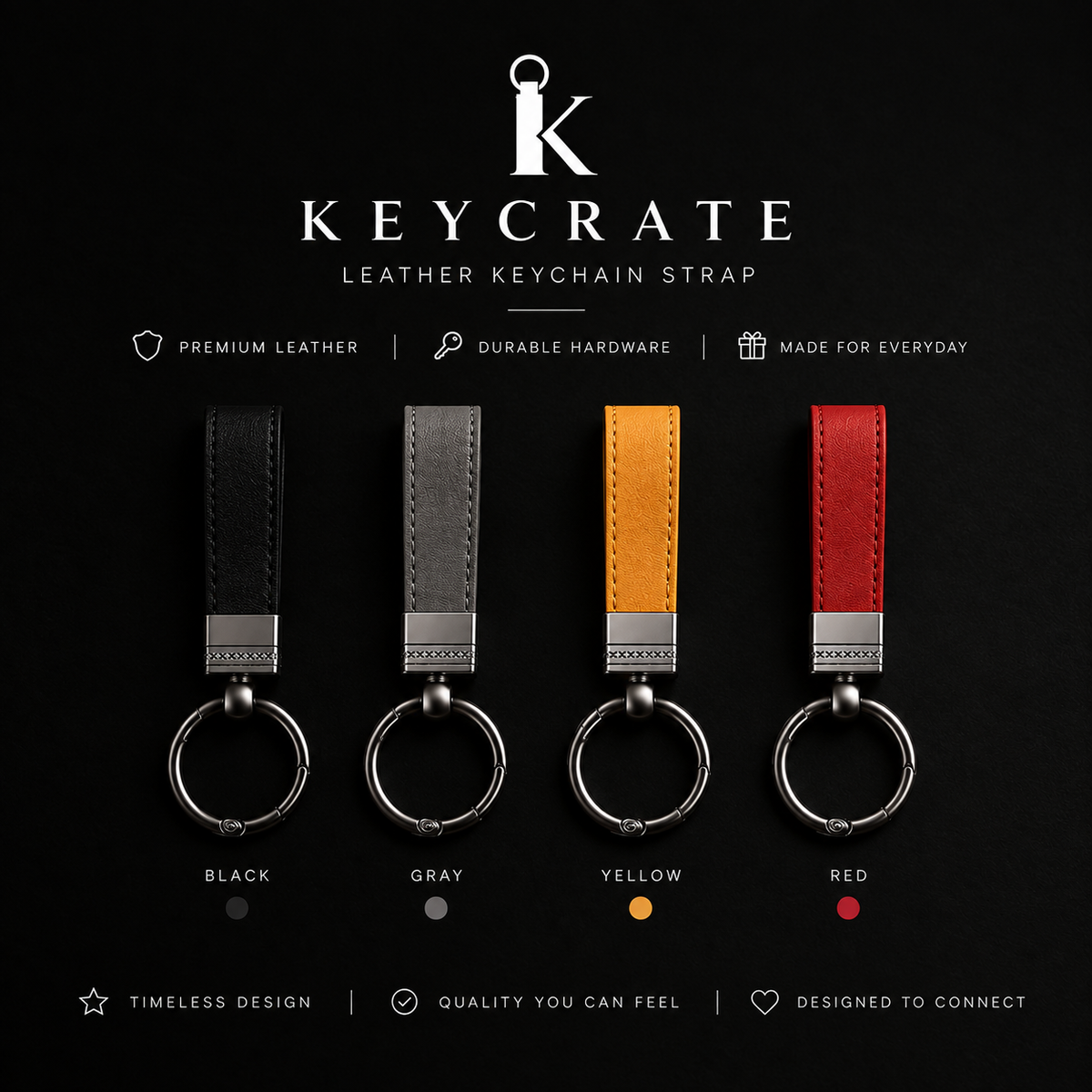 Signature Leather Keyring
