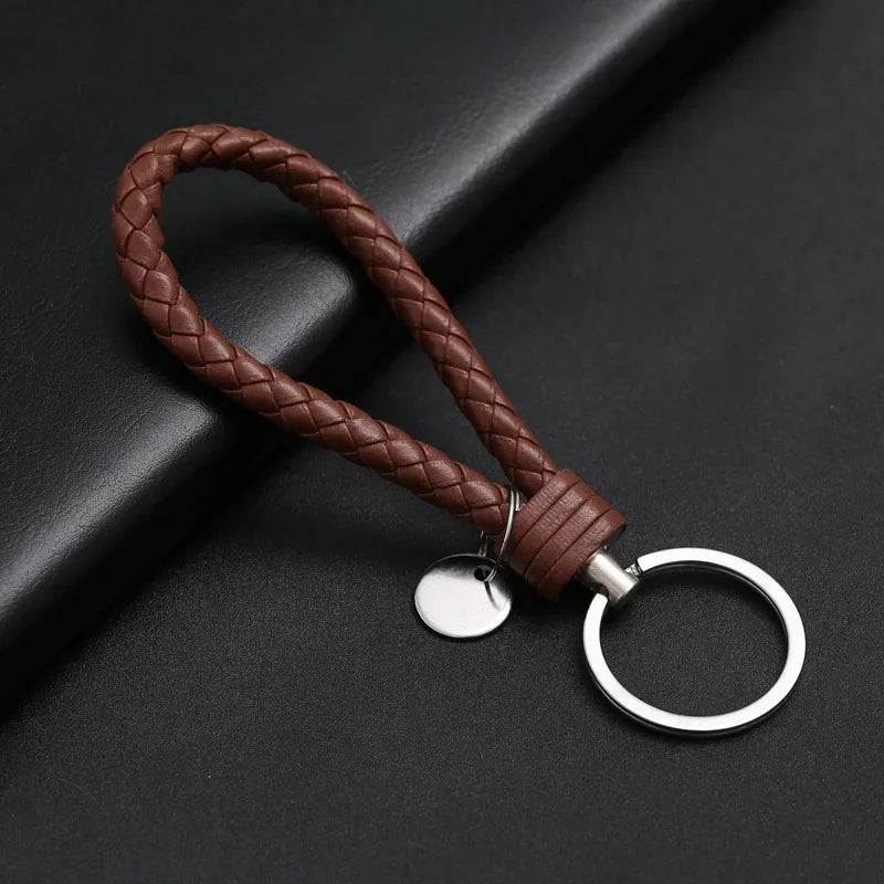 Braided Leather Keyring