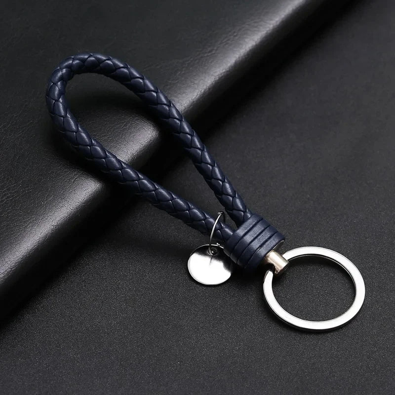 Braided Leather Keyring