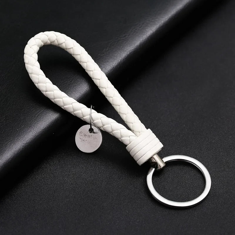 Braided Leather Keyring