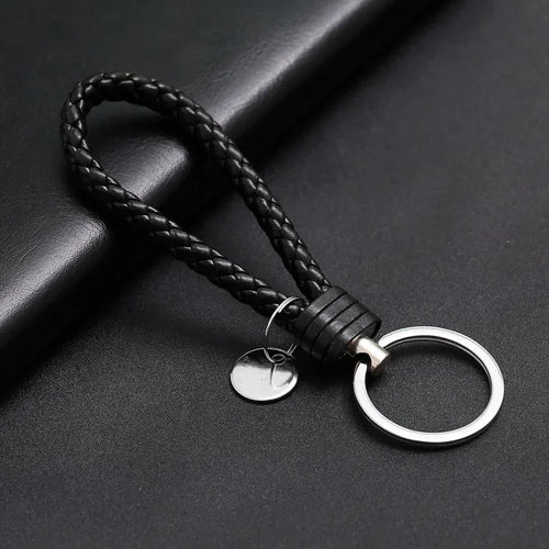 Braided Leather Keyring