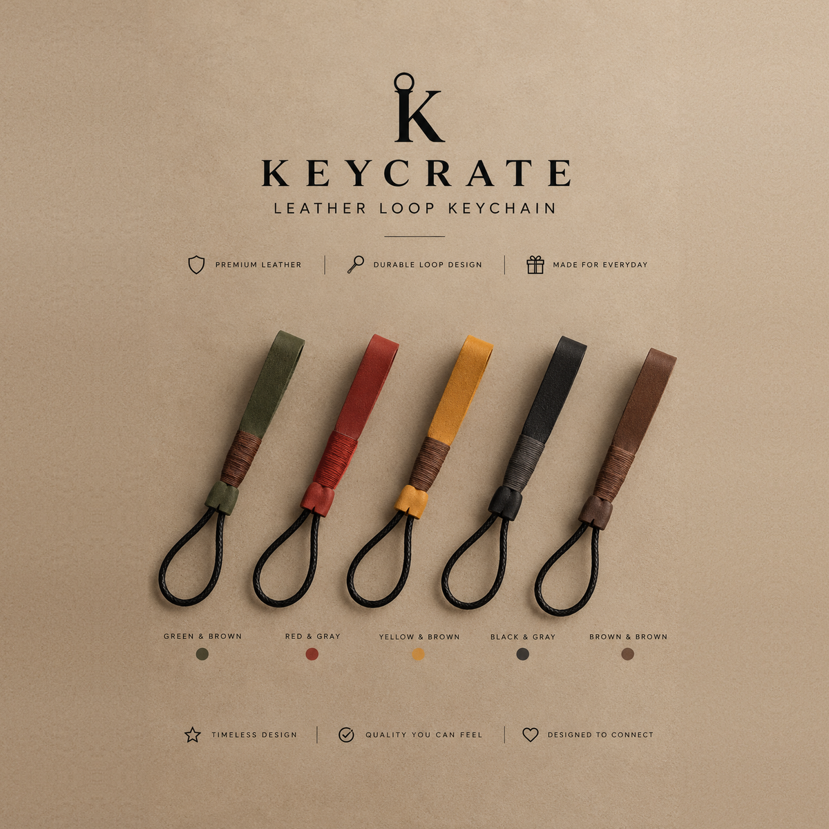 Leather Loop Keyring